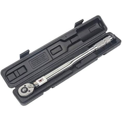 VURAHOME - Clé dynamométrique 5-210 Nm – Mécanisme de précision bidirectionnel – Acier chrome vanadium – Compatible 1/4'', 3/8'', 1/2''
