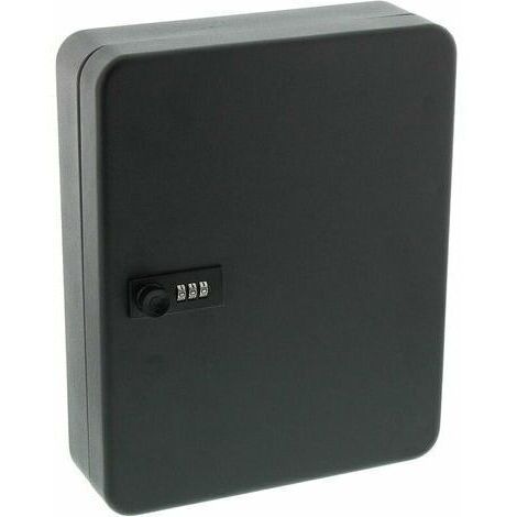 VURAHOME - Coffret à clés mural noir à combinaison 36 bits, armoire de rangement pour voiture, coffre à clés avec serrure et code numérique