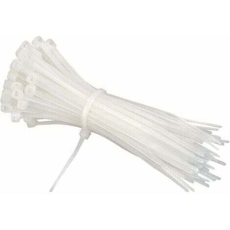 VURAHOME - Collier de Serrage 200 mm x 2,5 mm, Attache Câble, Serre Câbles Rilsan Nylon, Colliers Serre-Cable 200mm, Blanc, Lot de 600Pièces,blanche,de