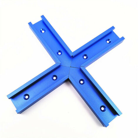 VURAHOME - Connecteur de T-Track bleu Connecteur de fente de montage de gabarit de piste d'onglet à T-Slot pour table de routeur（100mm 30 Type）-