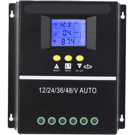 VURAHOME - Contrôleur de charge solaire 12V 24V 36V 48V Batterie photovoltaïque Régulateur de panneau MPPT auto-adapté Système d'alimentation domestique 80A,DUBUNS