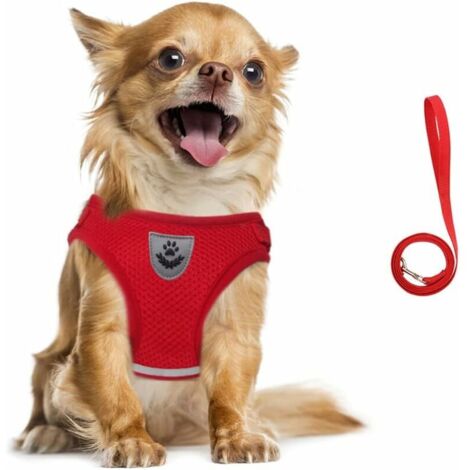 VURAHOME - Corde de traction réglable pour harnais pour chien (rouge S)