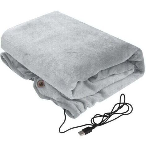 VURAHOME - Couverture chauffante alimentée par USB Couverture chauffante Couverture chauffante en Flanelle Douce et Confortable, XU, Lavable en Machine, Tension de sécurité 5V/2A, Pour Voyage, Maison,