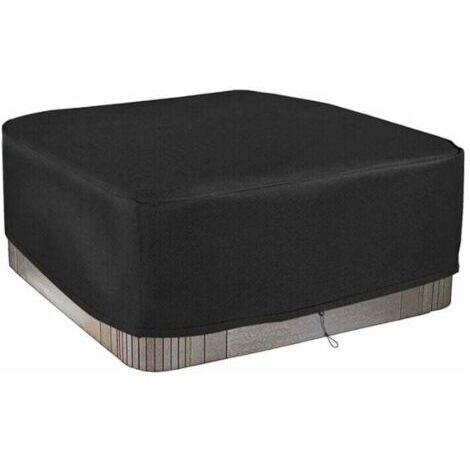 VURAHOME - Couverture De Piscine Carré Bâche Solaire , Housse Solaire De Piscine pour Extérieur Spa Baignoire Couverture De Spa Couverture Résistante aux UV, 220×220×30cm, noir