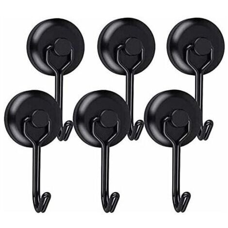 VURAHOME - Crochet Aimanté Puissant Crochet Magnetique Frigo Noir Néodyme Pivotants Aimant Crochet Magnétique Crochets Aimantés Magnétiques pour Cuisine Torchon Tableau 6pc T-Audace