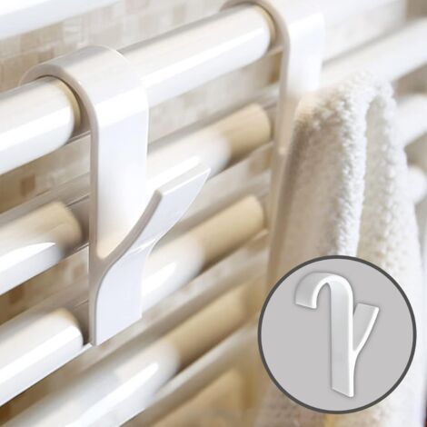 VURAHOME - Crochets de radiateur de salle de bain - 20 cintres de chauffage / crochets collants pour serviettes / crochets pour chauffe-serviettes