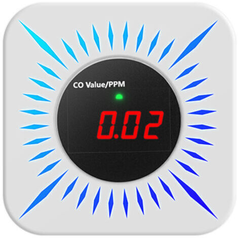 VURAHOME - Détecteur de fuites gaz combustibles Tuya WiFi CO, testeur portable de fuite de monoxyde de carbone, testeur concentration gaz multifonction, testeur qualité d’air domestique, alarme à dist