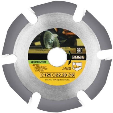 VURAHOME -Disque Bois Meuleuse 125 X 22 Mm Disque A Tronconner Le Bois Disque A Sculpter Pour Meuleuse D'Angle 6 Dents
