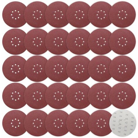 VURAHOME - Disque Poncage 225 mm, 30 Pièces Disque Abrasif 225mm 8 trous Grain P40 Disques de ponçage 225mm Papier Abrasif Disques abrasifs auto-agrippants pour ponceuses à long cou, Ponceuses à platr