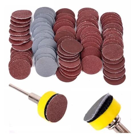 VURAHOME - Disques de polissage abrasifs, 100 à 3000 grains, pour outil rotatif Dremel, accessoires en papier de verre, 1 pouce, 25mm, 100 pièces