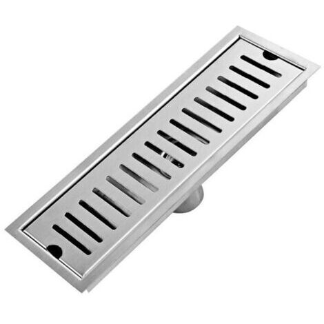 VURAHOME - Drain Linéaire De Douche Rectangulaire Tranchée De Douche Trou De Drainage De Sol Grille De À Motif Remplacement De Drain De Sol De Salle De Bains 30Cm,de