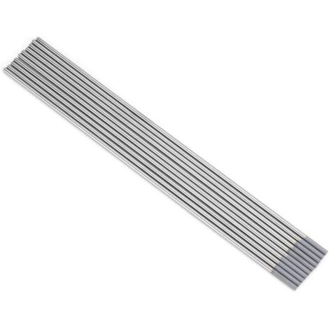 VURAHOME - Électrode de Soudage 10Pcs WC20, Electrode de Soudage au Cérium et au Tungstène Pointe Grise pour Machine de Soudage DC TIG(2.0 150mm)