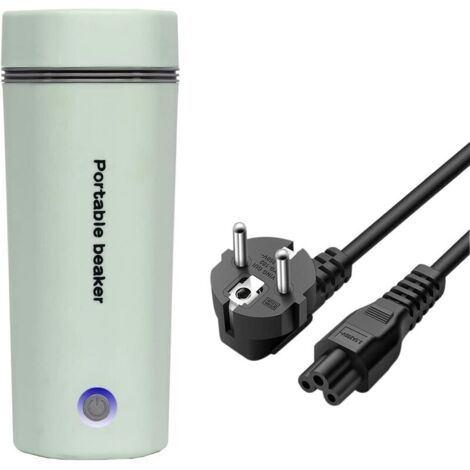 VURAHOME – Elektrischer Reisewasserkocher – 450 ml – 3-in-1-Mini-Teekanne – Innenauskleidung aus Edelstahl 304 – 110 V, 300 W – Automatische Abschaltung – Hellgrün