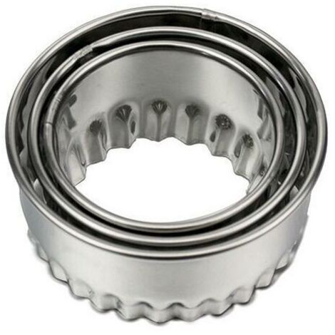 VURAHOME - Emporte Piece Rond, 3 Pièces Emporte Pièce Patisserie Cuisine en Acier Inoxydable pour Pate a Sucre, Pâtisserie, Gâteaux, Beignet, Fondant, Biscuit