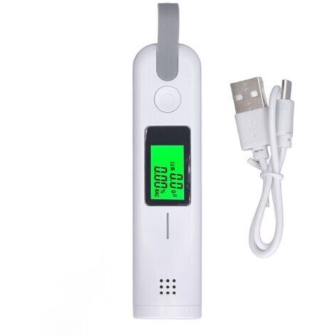 VURAHOME - Éthylotest à souffle, haute précision, réponse rapide, analyseur d'alcool portable sans fil, DC 5C, blanc,de