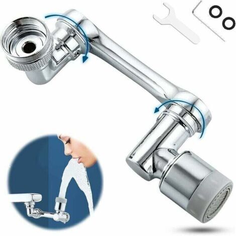 VURAHOME - Extension de robinet rotatif 1080° avec , XU,filtre anti-éclaboussures pour cuisine - Mode double. -