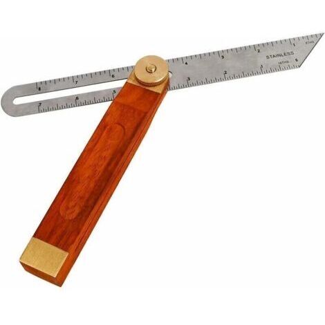 VURAHOME - Fausse équerre à Coulisse, T-biseau Coulissant, Angle de Menuisier, Angle de butée Double Face de 318 mm, Angle de butée de Menuisier T-Schmiege de 26 mm..