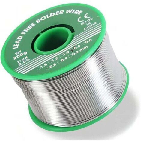 VURAHOME - Fil à souder électronique sans plomb 0, XU,8 mm, 200 g, Avec noyau de colophane, Pour la réparation et le bricolage de composants de soudure électriques électroniques -