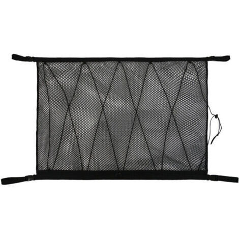 VURAHOME - Filet de Rangement pour Voiture, Universel Sac pour Toit de Voiture avec Fermeture Éclair,Organisateur Bagage Rangement Filet pour Voiture SUV Plafond (Filet Cordon Serrage)noir,9065cm,de