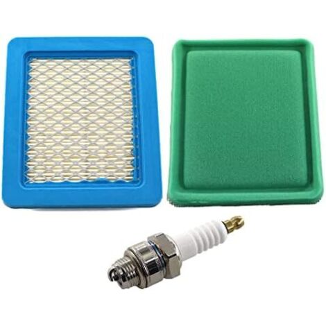 VURAHOME - Filtre à air &amp préfiltre Bougie dallumage pour tondeuse à gazon Briggs &amp Stratton 3 à 5 CV Quantum Moteur 625 650 675 Remplace 491588 399959 491588S Wolf 2058411