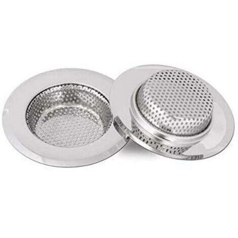 VURAHOME - Filtre évier Cuisine, XU, Filtre à évier en acier inoxydable, Grille pour evier cuisine, 18 mm de profondeur, 2 pièces 2,75 Pouces/7cm (Petit) -