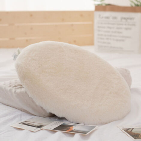 VURAHOME - Galette de chaise Fourrure artificielle eponge a memoire Doux et confortable Amovible 40 x 40 cm