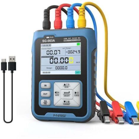 VURAHOME - Générateur de signaux 0-10V 4-20mA – Écran LCD TFT 2,4" – Sortie PWM programmable – Précision 0,1% – Batterie lithium 3000mAh - 4-20mAh