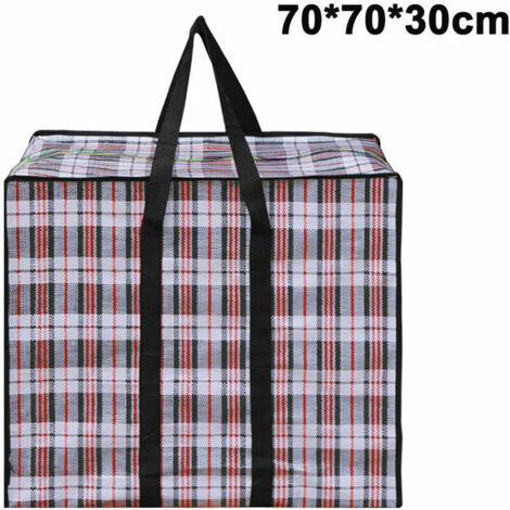 VURAHOME - Grand sac de rangement avec fermeture à glissière durable, sac de rangement, sac de déménagement, résistant à l'eau, sac de transport, sac de camping pour vêtements, literie, couette, oreil