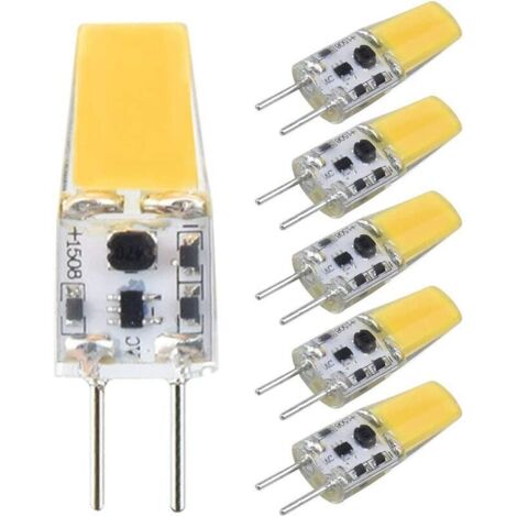 VURAHOME -GY6.35 Lampe à LED Epistar Sapphire Lamp Beads 1508 5W AC/DC12VCOB Lampe à suspension Insert Source de lumière LED Ampoule halogène (Non dimmable, 5 Pack)