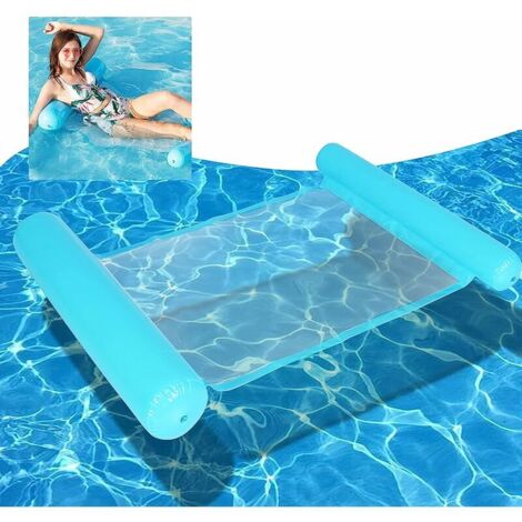 VURAHOME - Hamac Floattant, 4 en 1 Hamac Gonflable Piscine, Lit Flottant Gonflable, Mamac d’Eau Flotteur Bouée Piscine pour Adultes Plage Partie Vacances