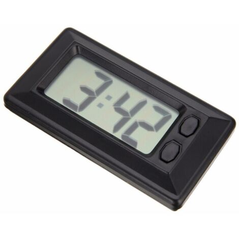VURAHOME - Horloge de tableau , Horloge murale Radio de bord de voiture Horloge de compteur de véhicule Horloge numérique LCD