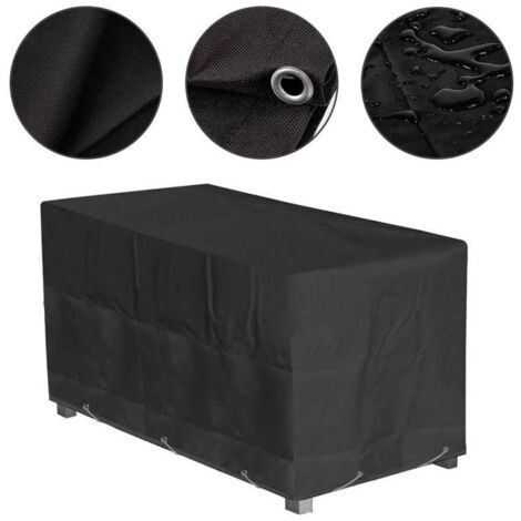 VURAHOME -Housse de protection indéchirable pour barbecue 16010065cm pour les meubles de jardin - noir