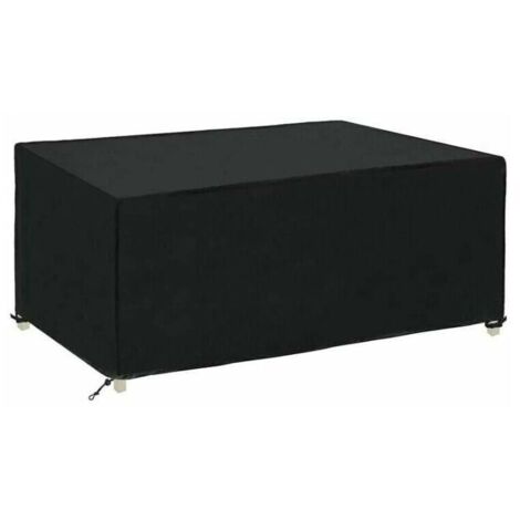 VURAHOME -Housse de table de jardin rectangulaire, bâche imperméable Oxford, housse de mobilier de jardin imperméable, housse de mobilier extérieur, (160 100 65cm)