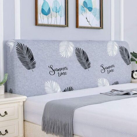 VURAHOME - Housse Tête De Lit Protection, Extensible Protecteur Anti-poussière, Couverture De Tête De Lit Pour Chambre De Chevet Protecteurs Décoratifs,Color6-140160CM（Plume tout allumette），