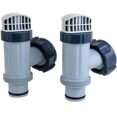 VURAHOME - Intex Pack de de 2 valves à piston hors sol avec joint et écrou, XU, Ensemble de valve à piston pour grande piscine -
