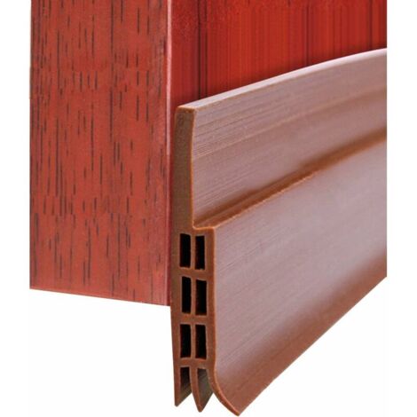 VURAHOME - Joint d'étanchéité pour bas de porte, 100 x 4 cm pour bas de porte adhésif, joint en silicone souple, adhésif pour passage d'air, isolation phonique étanche, anti-cafard de souris (1 pièce,
