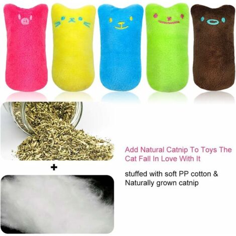 VURAHOME - Jouet en Peluche Catnip, Jouet Chat Herbe à Chat, à Mâcher et à Nettoyer Les Dents, Appropriés pour Les Jouets pour Chat d'intérieur