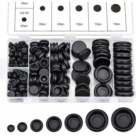 VURAHOME - Kit de 170 rondelles en caoutchouc – 7 tailles de 9 à 30 mm – Résistance à la chaleur et à l'huile – Boîte de rangement transparente - 170Pcs