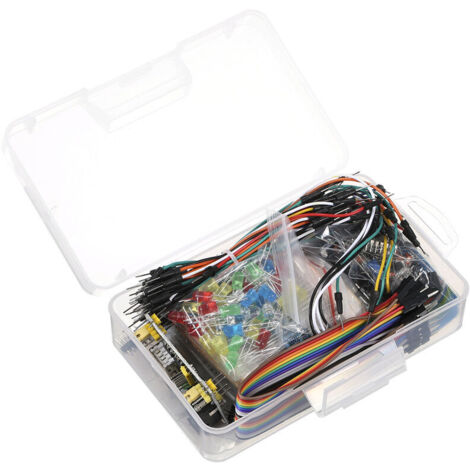VURAHOME - Kit de condensateur de résistance avec PCB/câbles/résistance/potentiomètre/LED pour Arduino et Respberry Pi