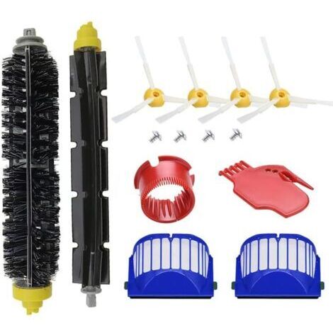 VURAHOME - Kit de pièces de rechange pour aspirateur irobot Roomba 600 Series 694 676 675 692 695 677 671 690 680 660 650 620 614 610 600 & 500 Series 595 585 564 T, 1 jeu principal Brosse, 2 filtres,