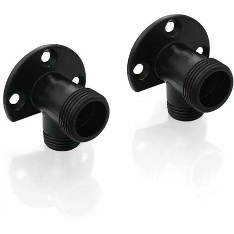VURAHOME - Kit d'installation noir mat pour connecter  tuyau pour robinet apparent, système de douche extérieur, mitigeur thermostatique, conversion encastré en surface NPT 1/2 mâ par G 3/4 mâ, 2 pcs