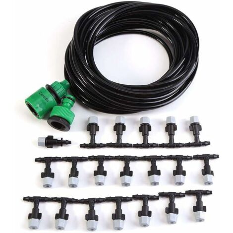 VURAHOME - Kits d'irrigation R&eacuteglable Syst&egraveme d'arrosage Automatique Pour DIY Irrigation Arrosage Brumisation Jardin Serre Goutteurs Micro Arroseur Jardin d'arrosage Arroseurs Plantes(10M)