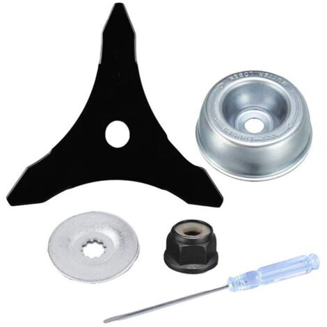 VURAHOME -Lame de Débroussailleuse avec kit d'entretien d'accessoire d'adaptateur de lame de tondeuse à gazon de Machine de jardinage pour Mauvaises Herbes Fraîches et Tondeuse