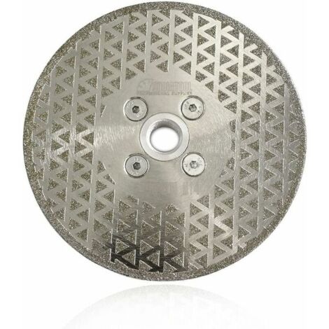 VURAHOME - Lame de scie diamantée, disque galvanisé double face de 125 mm pour couper et meuler les carreaux de marbre, granit, pierre (filetage M14)