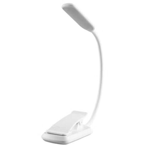 VURAHOME - Lampe de lecture rechargeable Mini 7 LED liseuse 3 niveaux blanc chaud et froid flexible facile à clipser lumière lecture nuit liseuse sur lit 1 pièces (blanc)