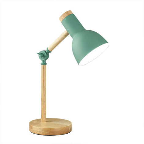 VURAHOME - Lampe de table nordique Chambre Lampe de chevet Lunettes pour enfants Lampe de lecture Lampe de table réglable LED E27 Lampe d'étude (Grand)