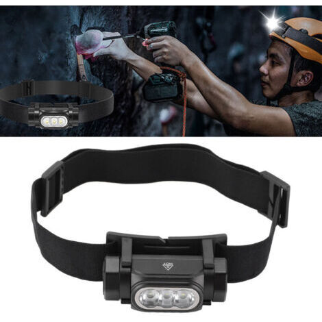 VURAHOME - Lampe frontale 1150LM super brillante légère en alliage d'aluminium 3 billes lumineuses détachables rechargeable magnétique 1000mAh Lampe frontale étanche Flashlight,DUBUNS