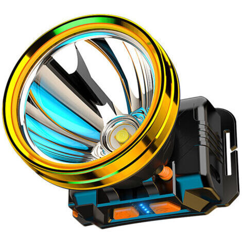VURAHOME - Lampe Frontale Rechargeable en Alliage d'Aluminium Lampe Frontale de Détection pour Pêche en Plein Air Forte Lumière Blanche Puce 55,DUBUNS
