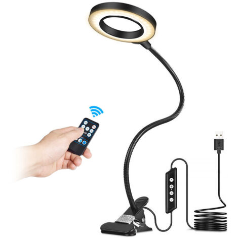 VURAHOME - Lampe loupe LED 3X lumière du jour, loupe à pince avec 3 réglages de lumière réglables pour la lecture, les personnes âgées, les loisirs, l'artisanat