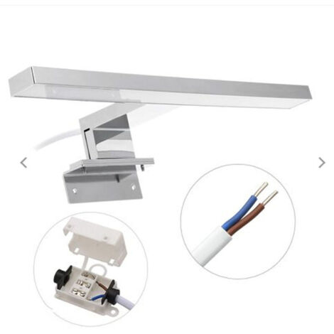 VURAHOME -Lampe Miroir Salle de Bain LED 5W, IP44 Etanche 30cm Pince Luminaire Salle de Bain, Blanc Neutre 4200K, Pas de Stroboscope Eclairage, Acier Inoxydable Anti-buée Ampoule de Miroir, 300mm